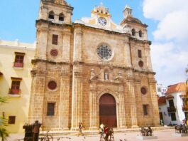 Iglesia de San pedro Claver de Cartagena de Indias, Bolívar, Colombia.