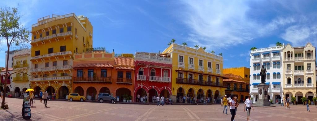Panorámica de la Plaza de los Coches de Cartagena-Colombia