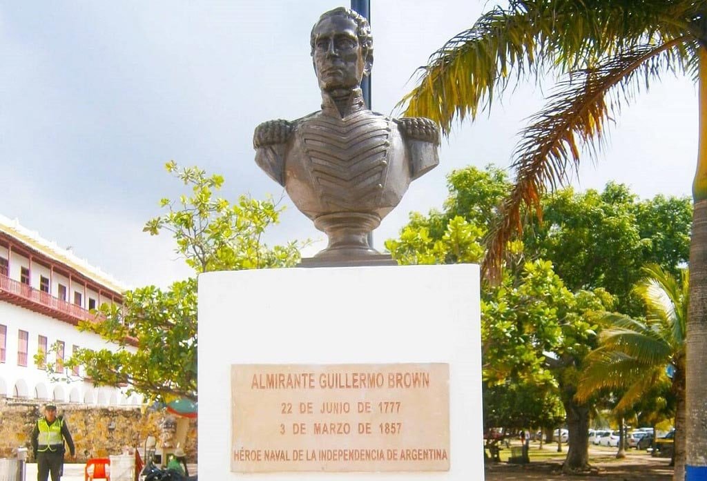 Busto del Almirante Guillermo Brown en Cartagena