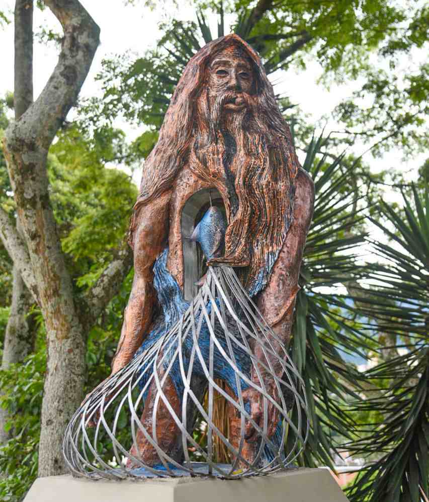 Sculpture of the Mohán in the Park of Myths and Legends of Ibagué.