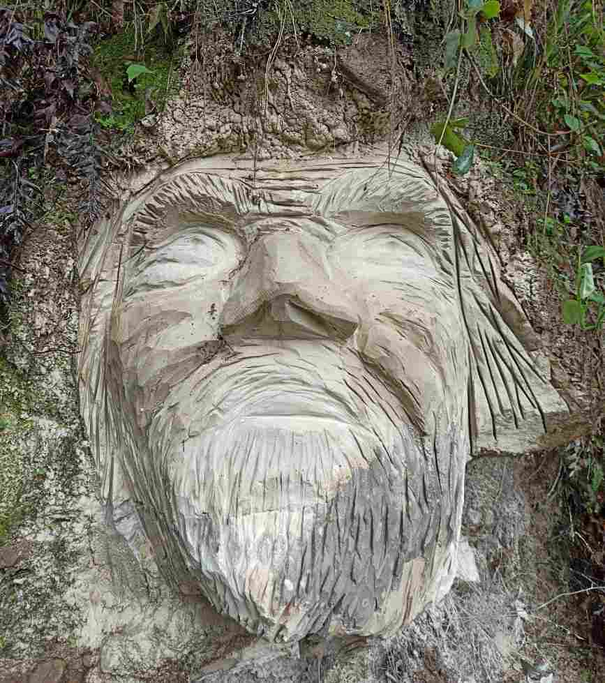 Carved sculpture of the Mohán on the Mohán trail in Tauramena, Casanare