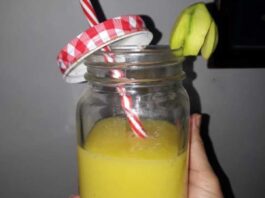 jugo de mango verde