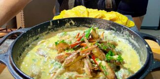 Muelas de cangrejo al ajillo, Receta colombiana