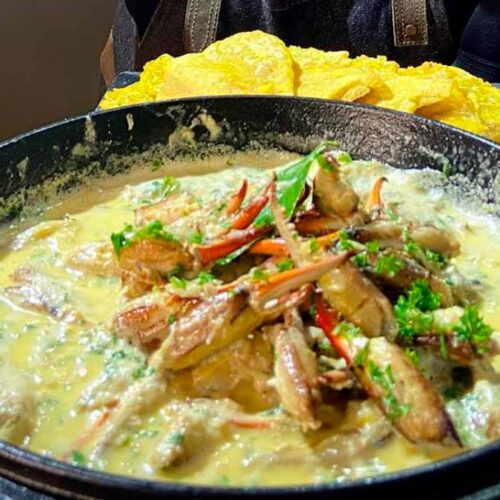 Muelas de cangrejo al ajillo, Receta colombiana