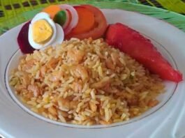 Receta de Arroz con camarones secos