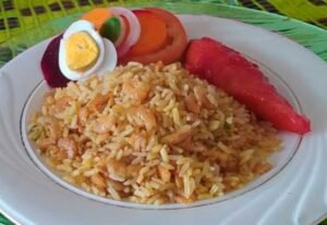 Receta de Arroz con camarones secos