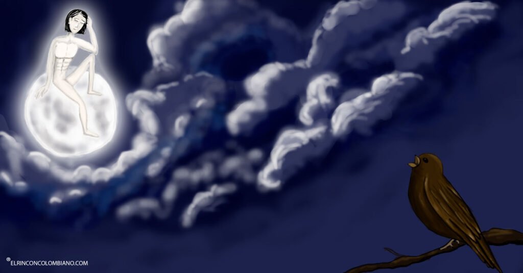 Leyenda del chotacabras y la luna