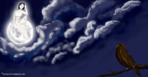 Leyenda del chotacabras y la luna