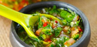 Ají pique salsas receta colombiana