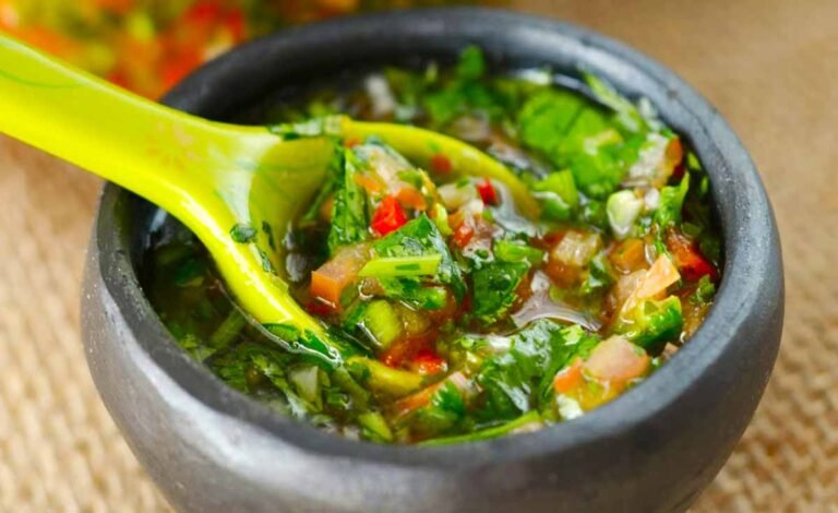 Ají pique salsas receta colombiana