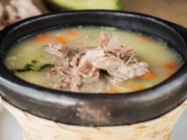 Cuchuco de trigo con espinazo de cerdo