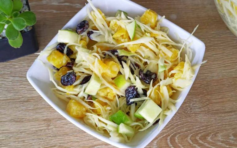 Ensalada de repollo y piña receta colombiana