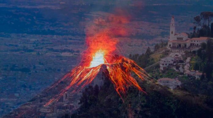 Leyenda del Volcán dormido del Cerro de Monserrate
