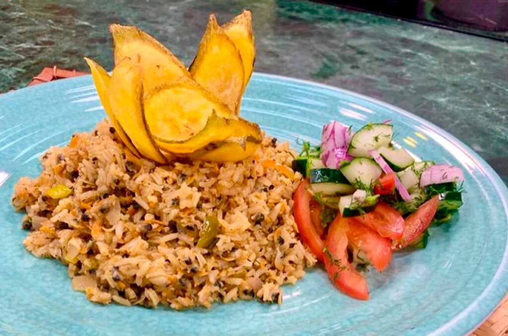 Receta con pescado de semana santa arroz con chipi chipi.