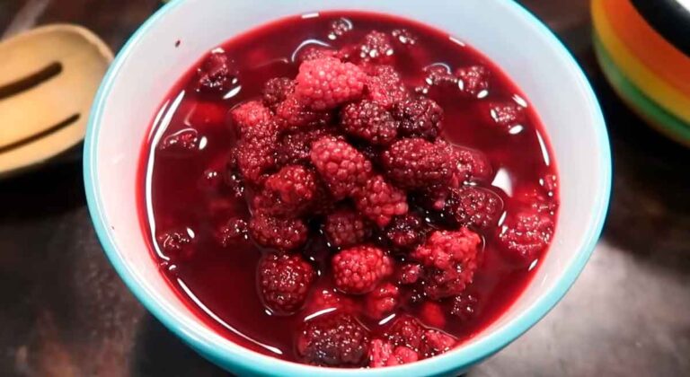 Dulce de moras en almíbar