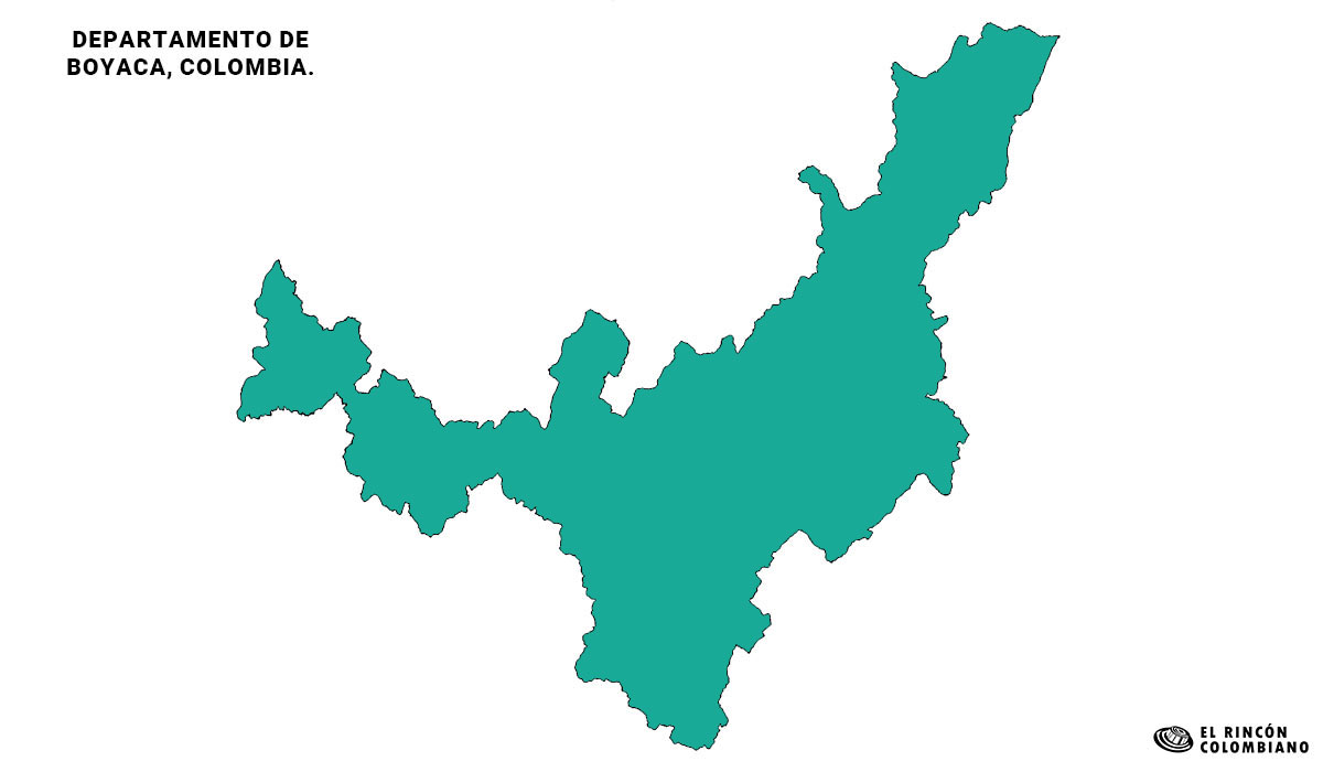 Mapa de Boyacá con color.