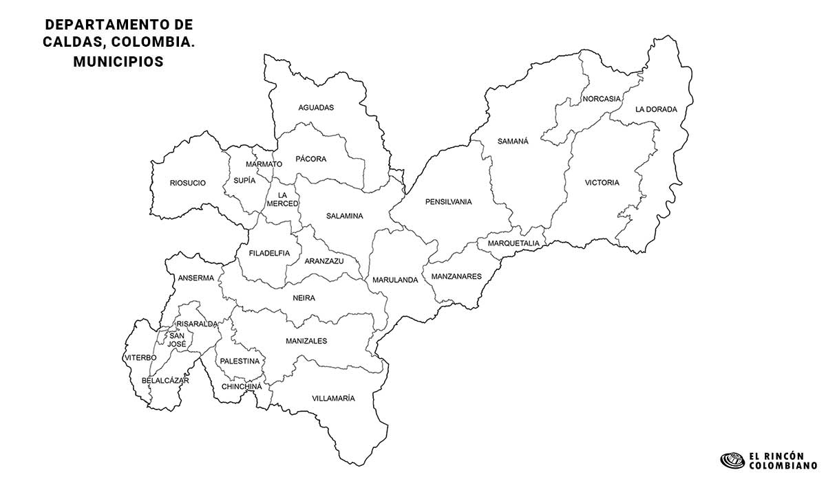 Mapas del Departamento de Caldas - El Rincón Colombiano