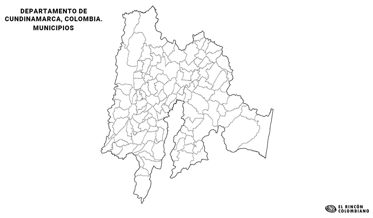 Mapa del Departamento de Cundinamarca con Municipios.