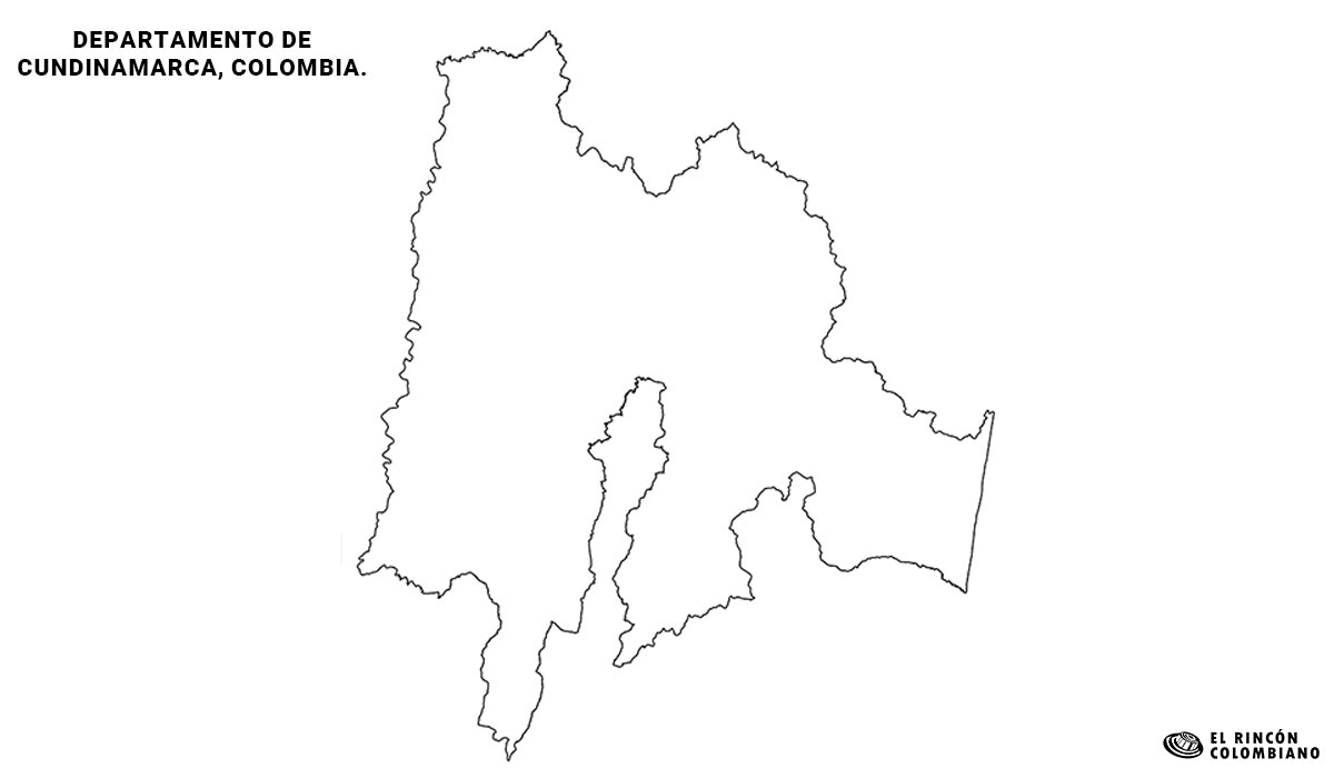 Mapa del Departamento de Cundinamarca sin Municipios.
