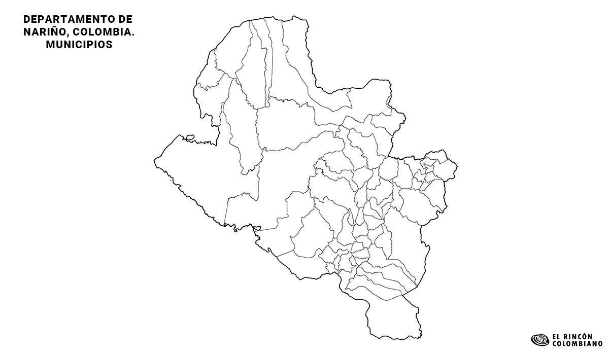 Mapa del Departamento de Nariño Con Municipios