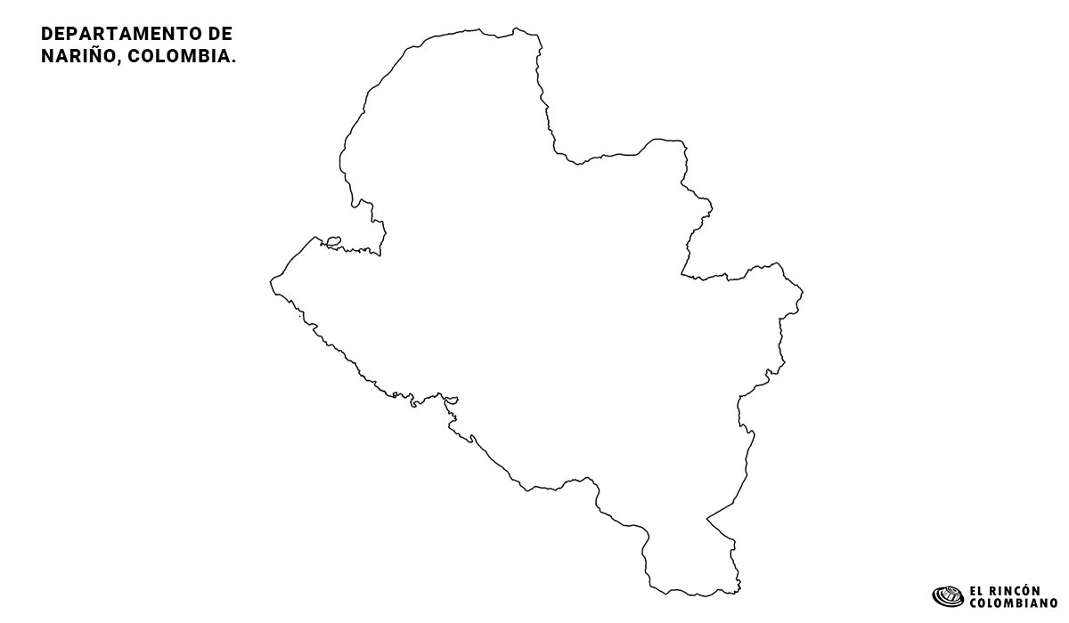 Mapa del Departamento de Nariño sin Municipios