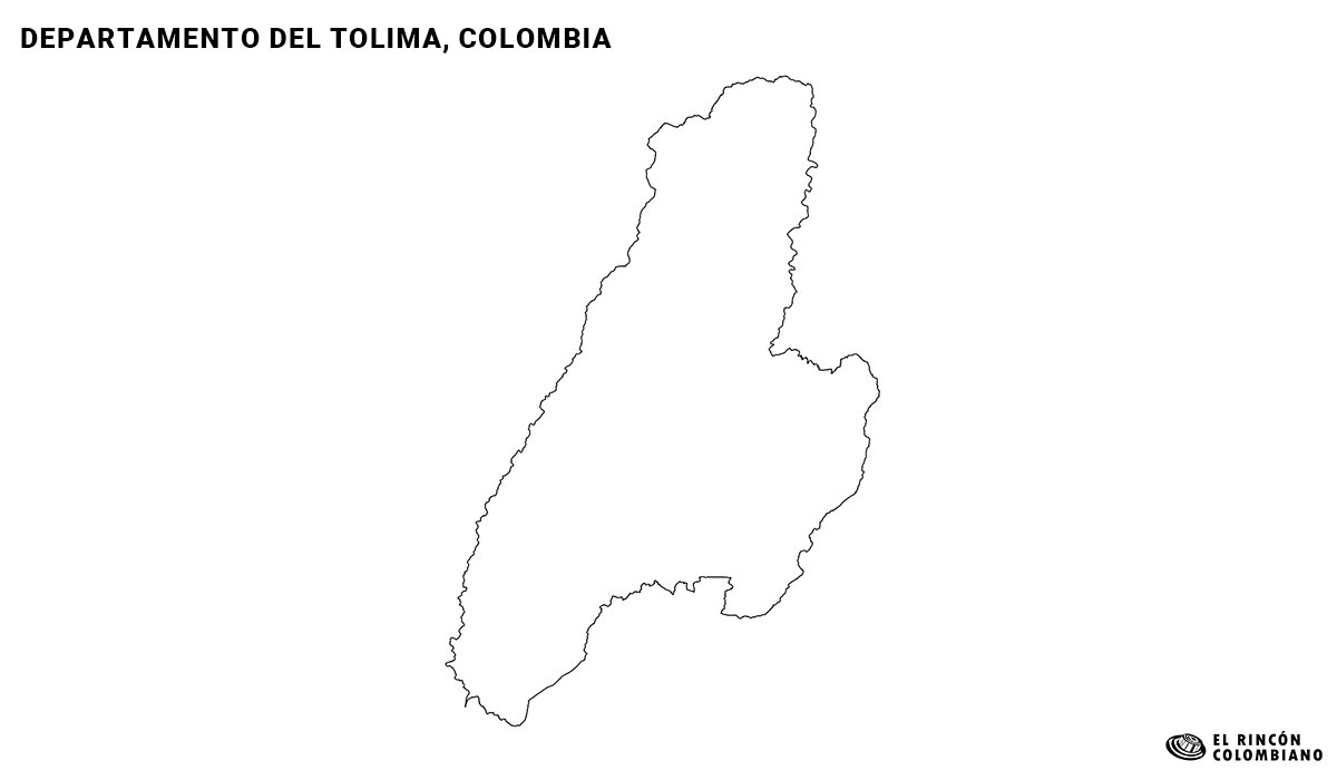Mapa del Departamento del Tolima sin Municipios