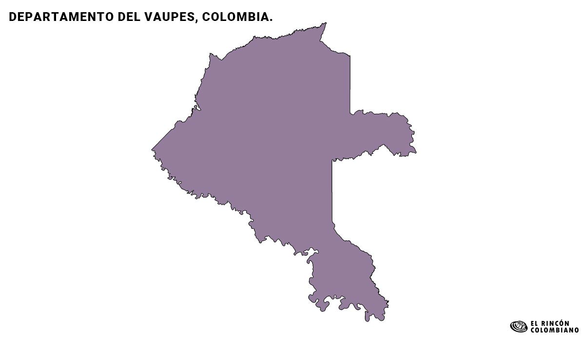 Mapa del Vaupés con color.