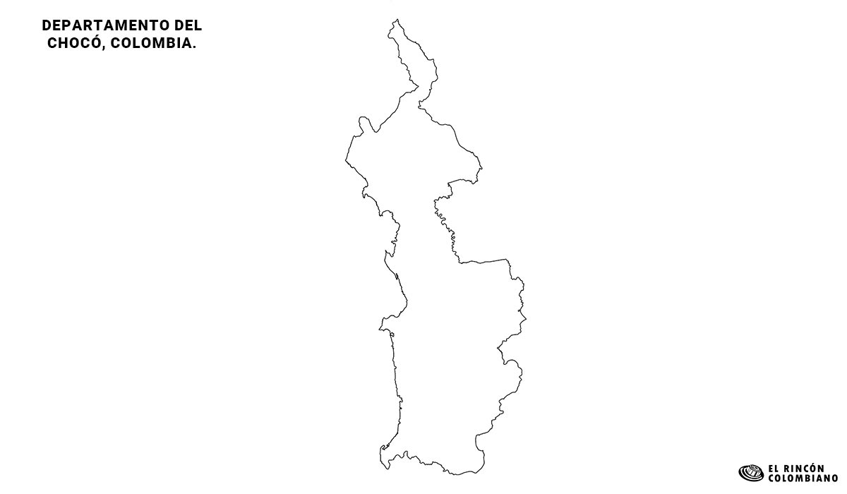 Mapa del Departamento del choco sin Municipios.