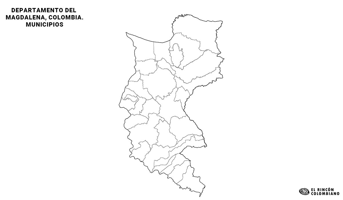 Mapa del Departamento del magdalena Con Municipios.