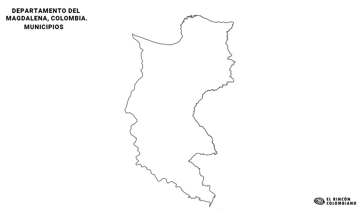 Mapa del Departamento del magdalena sin Municipios.