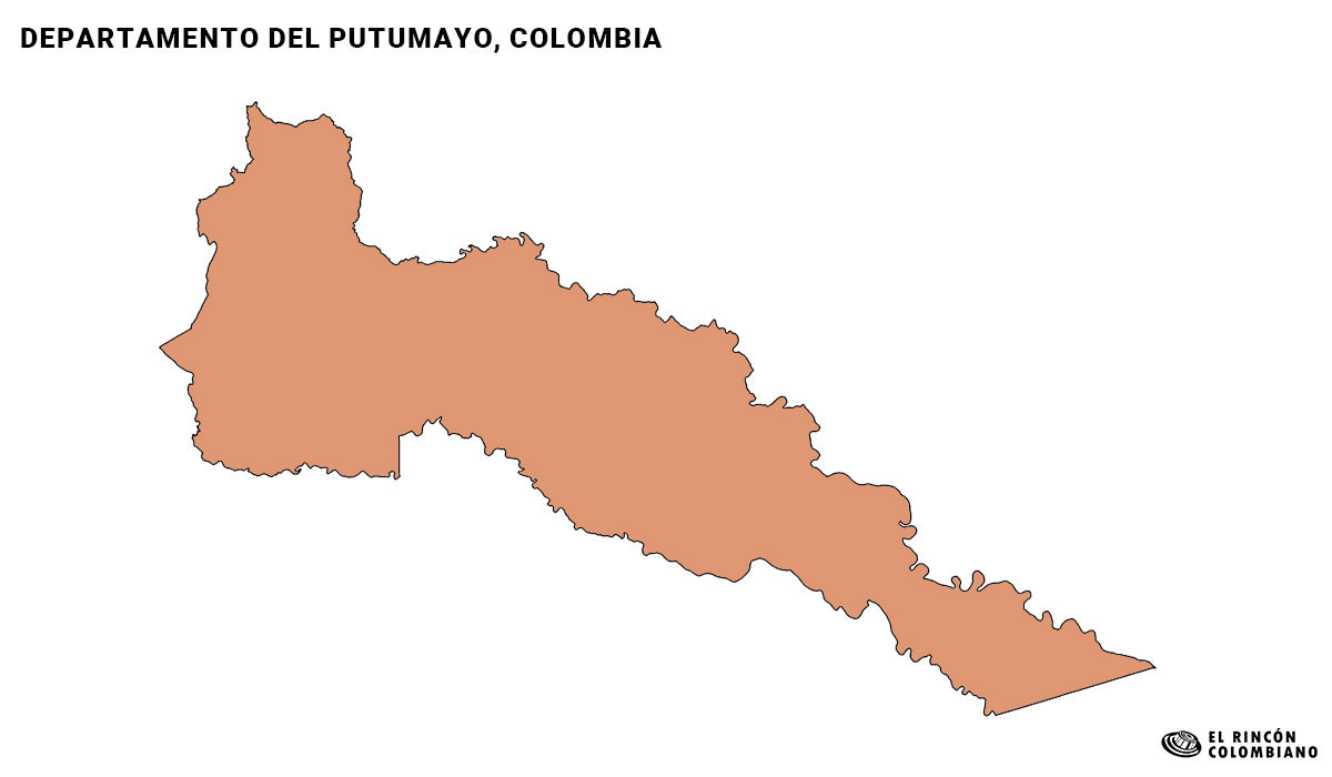 Mapa del Putumayo con color.