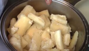 Yuca cocida o hervida