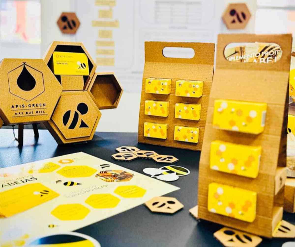Suplemento proteico para abejas-Diseño de las cajas del producto.
